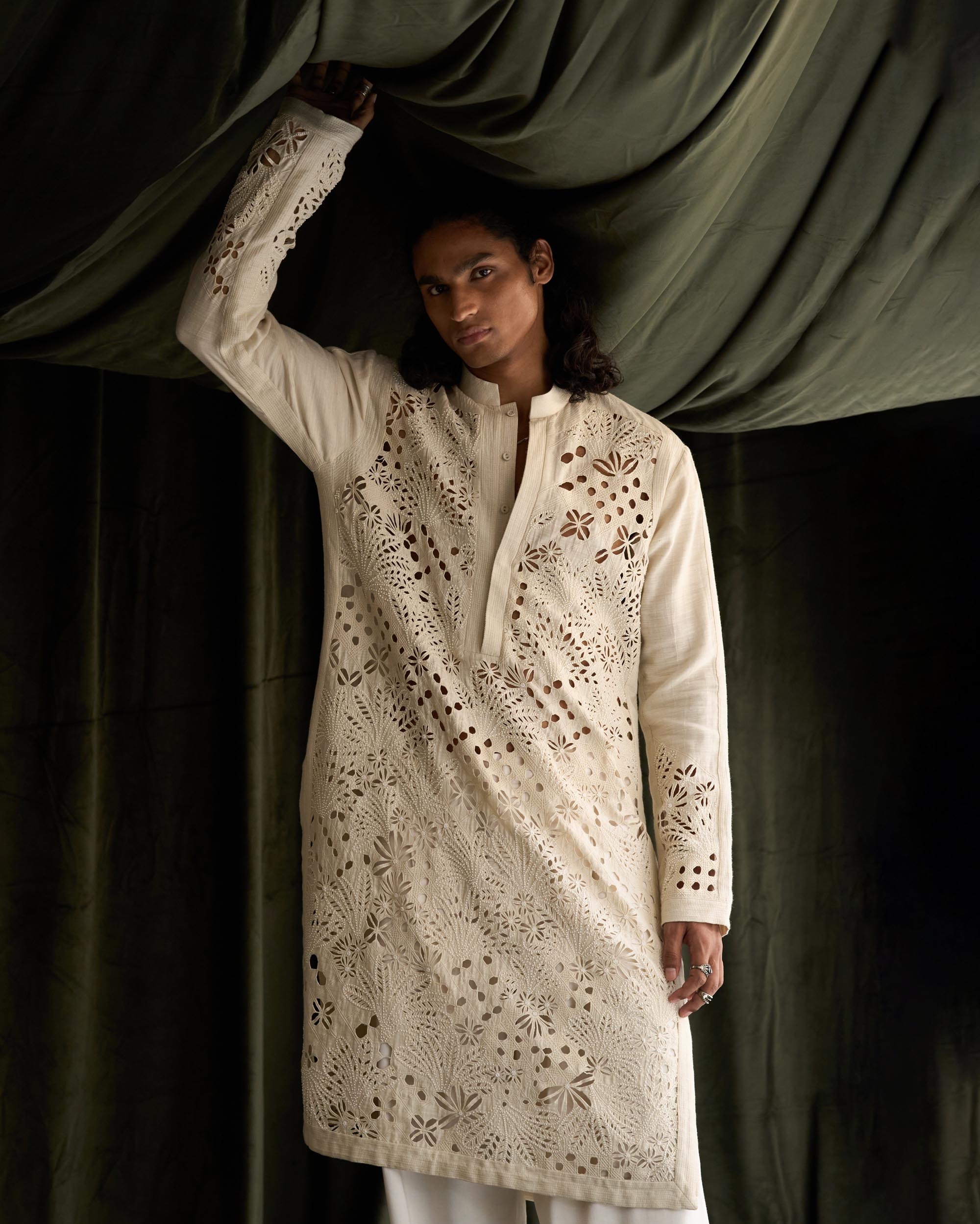 Palm Garden Cutwork Kurta set