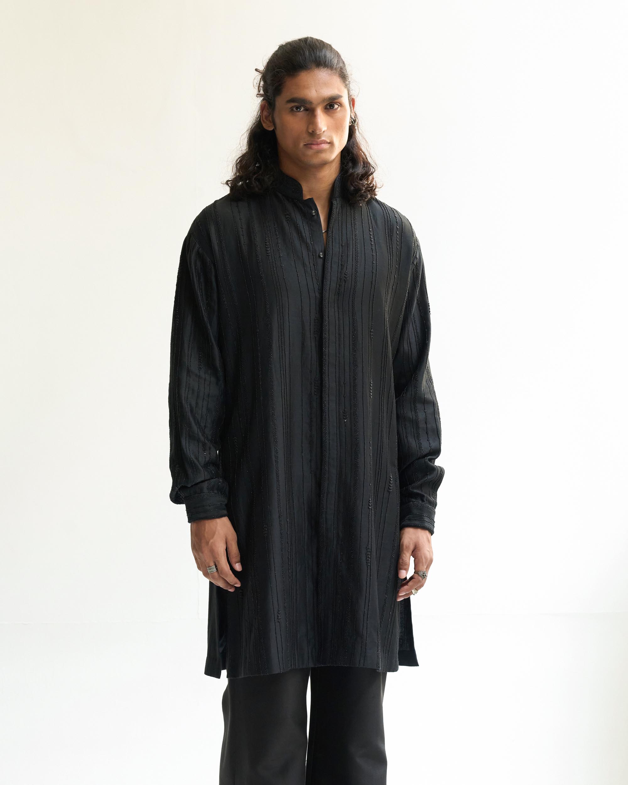 Noir Stripe Kurta Set