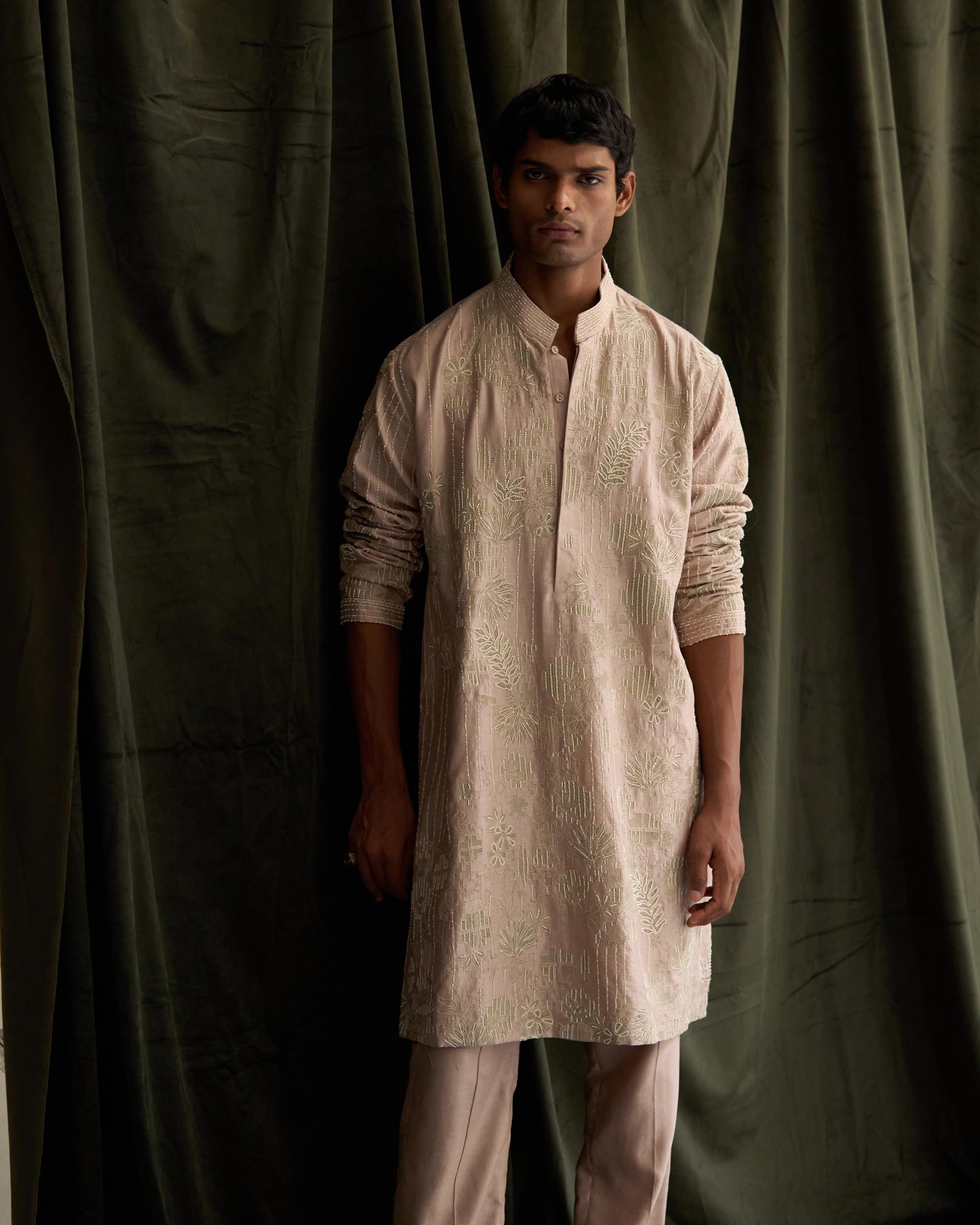 Tile Grid Kurta Set