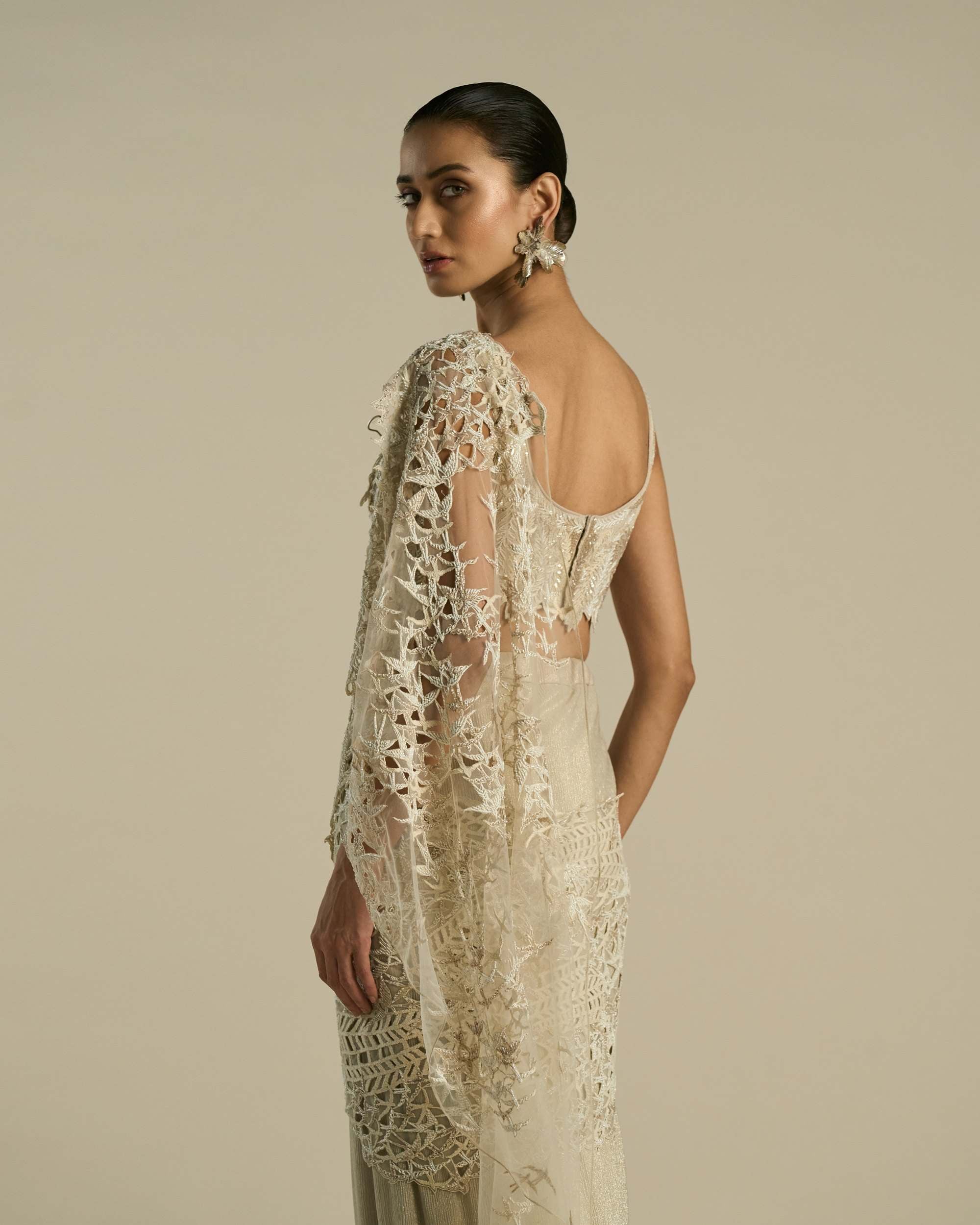 Swarm Bird Pre-Draped Saree