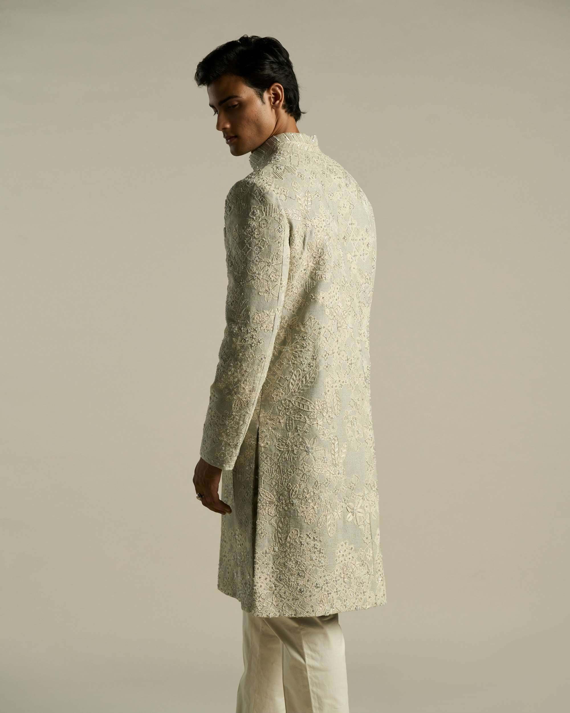 Floral Palm Jharokha Sherwani
