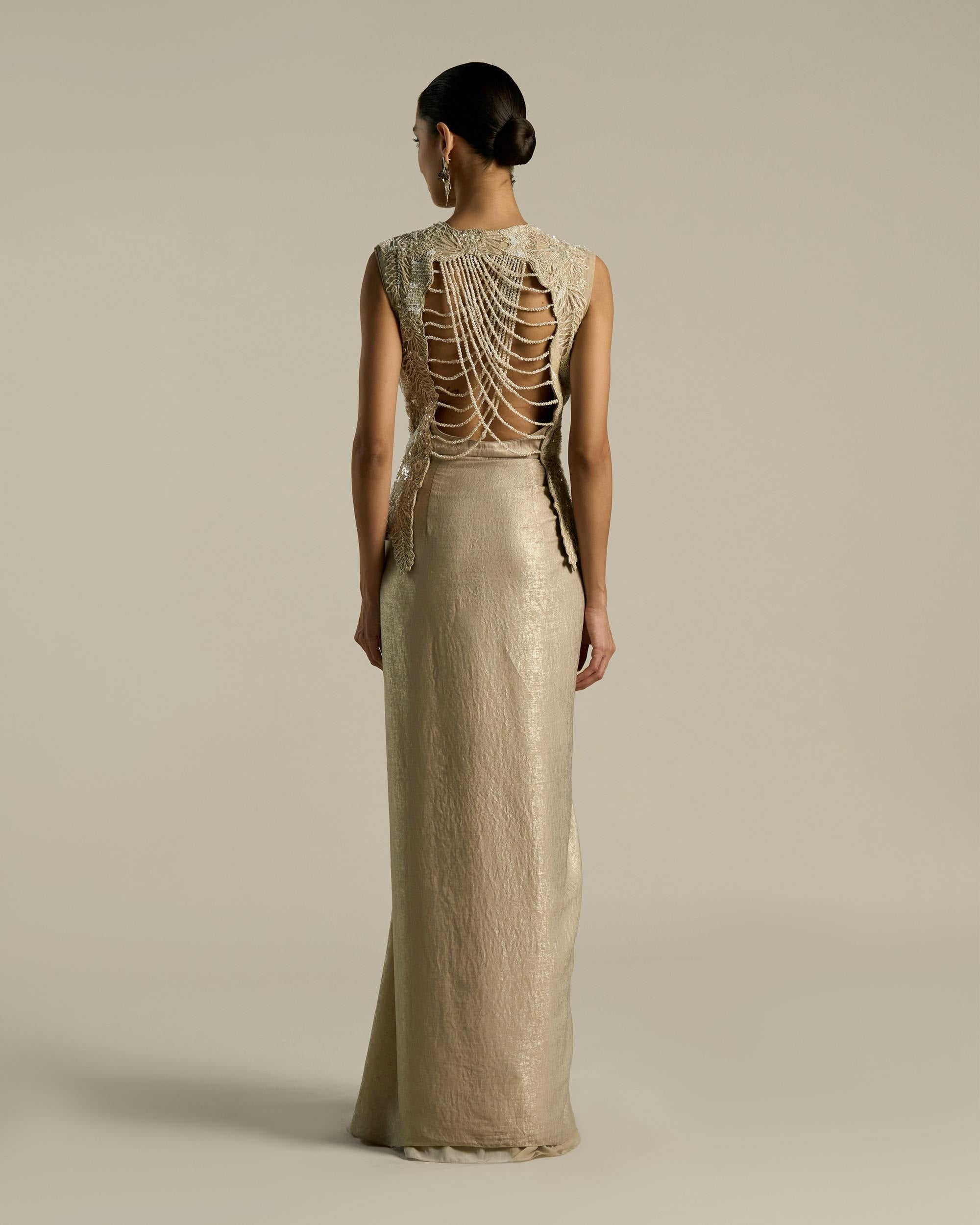 Floral Rug Island Drape Dress