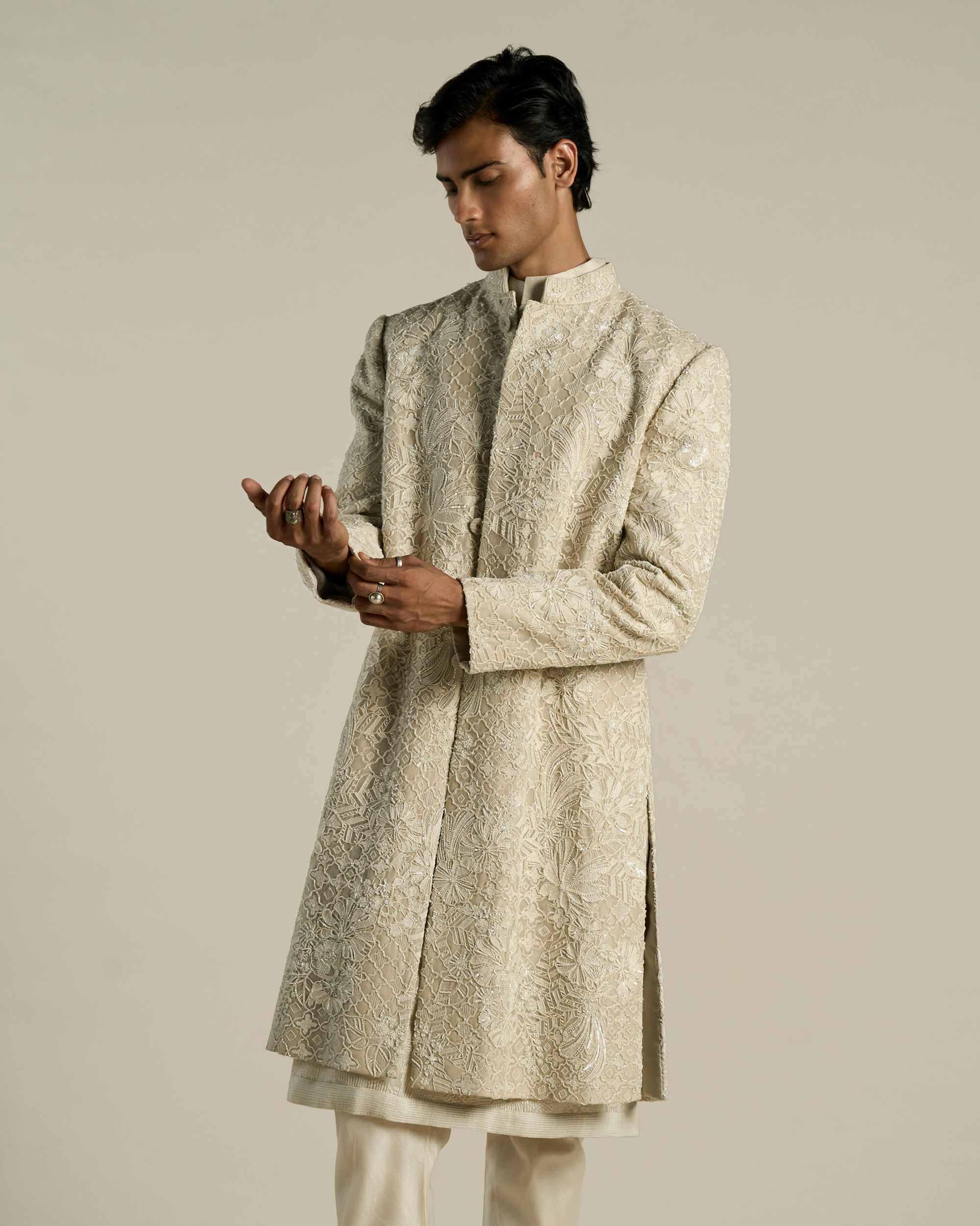 Hibiscus Jharokha Sherwani
