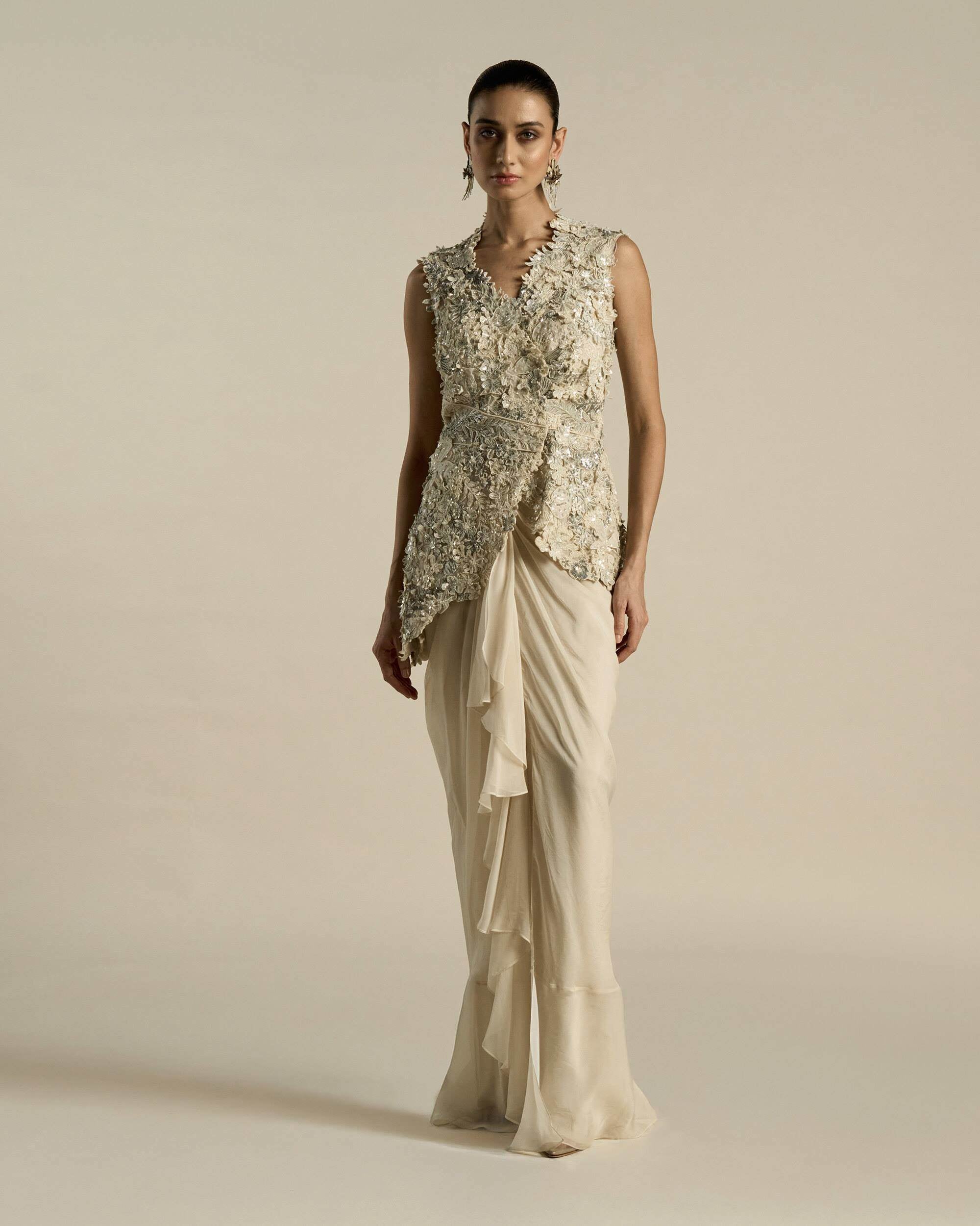 Botanical 3D Overlap Jacket Set