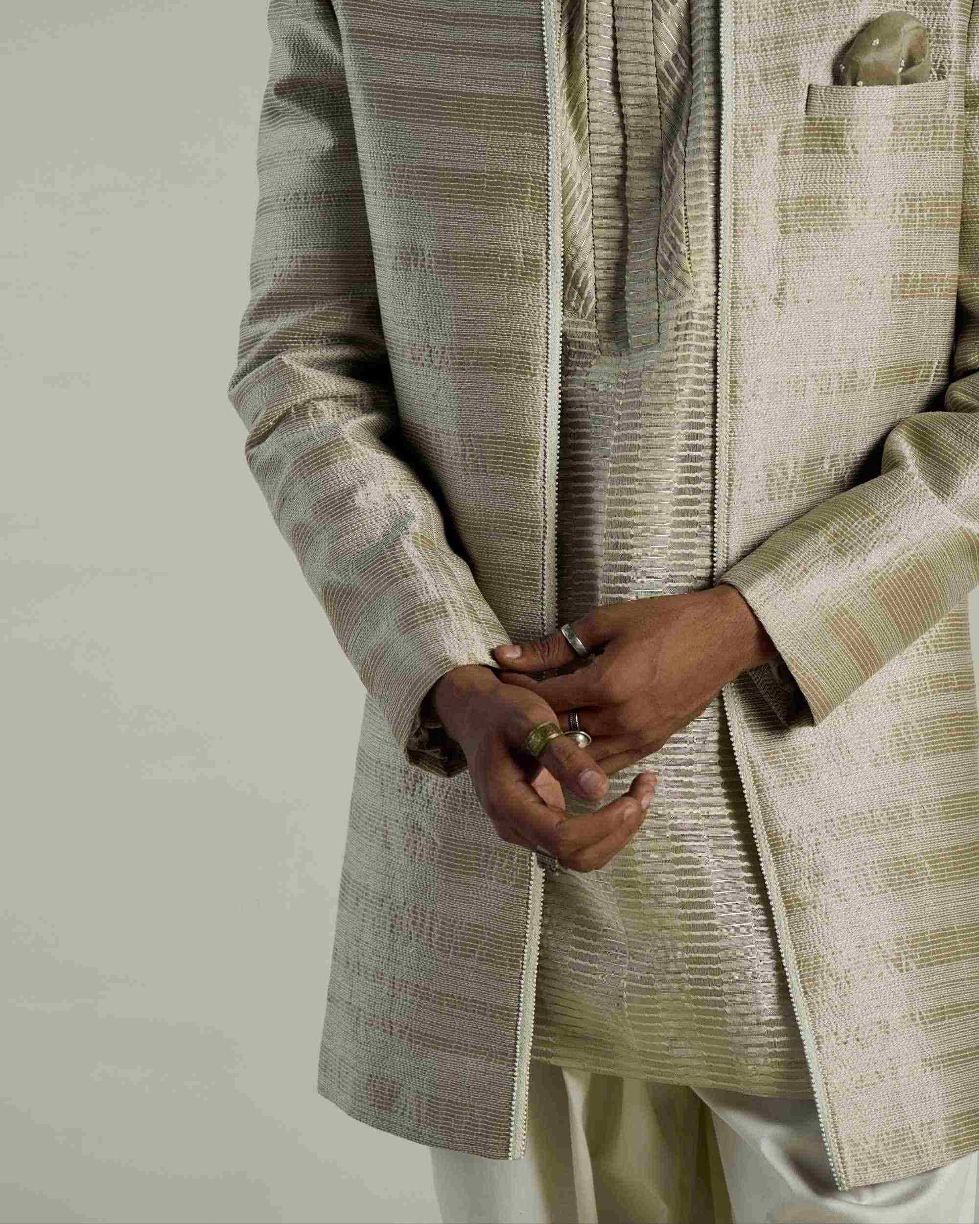 Stripe Dagai Bundi with Kurta Set