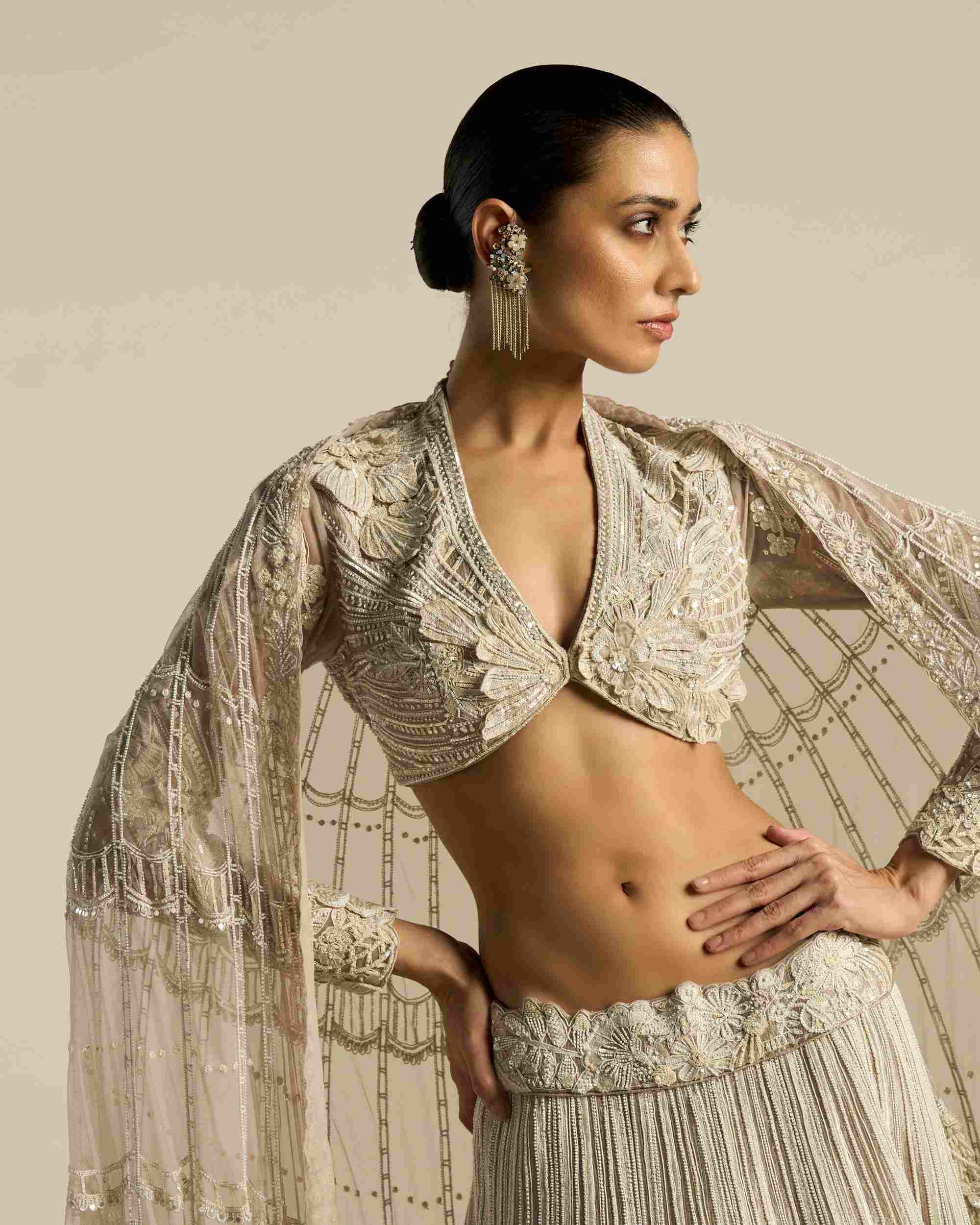 Hibiscus Scallop Lehenga Set