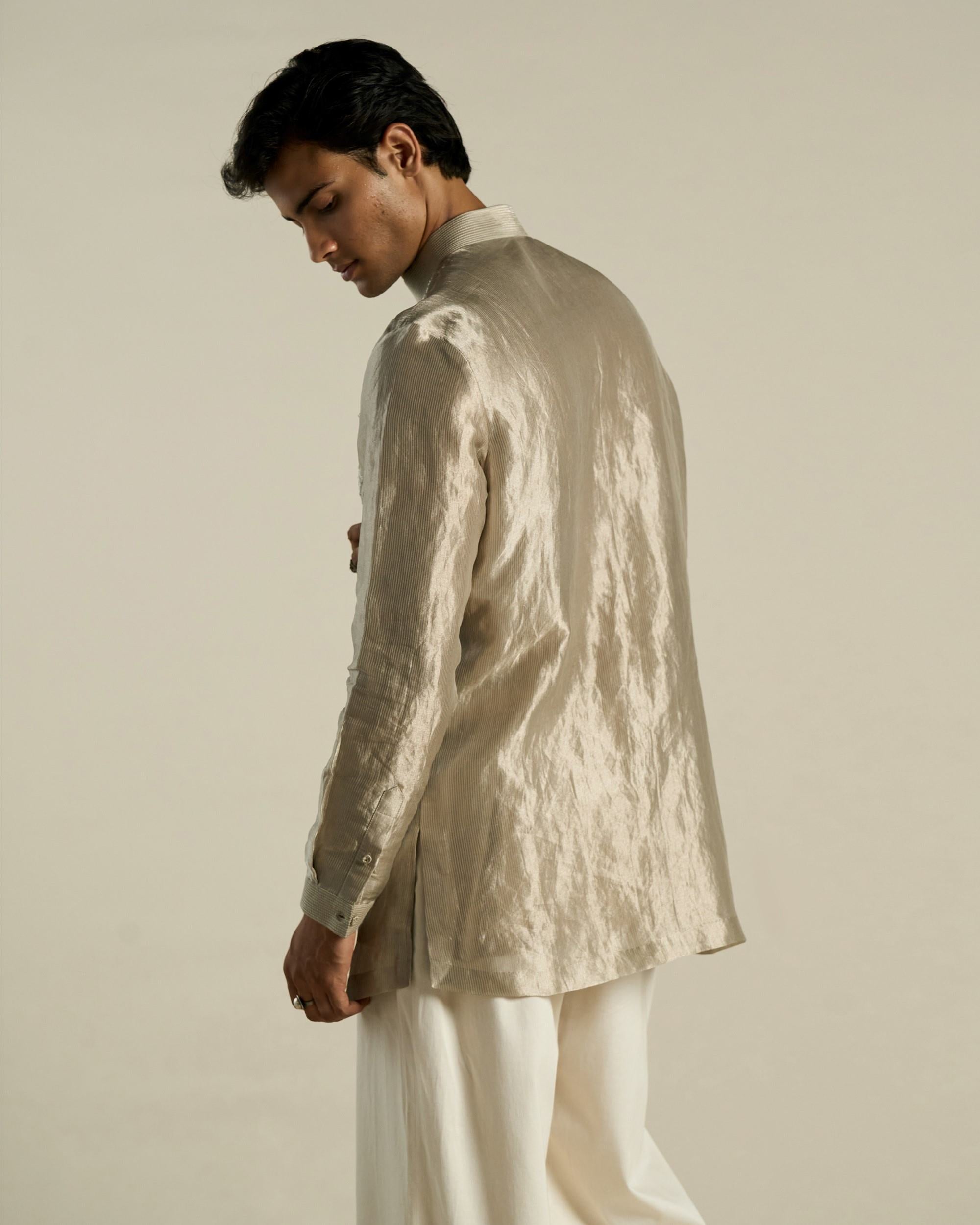 Palm Jharokha Tissue Kurta