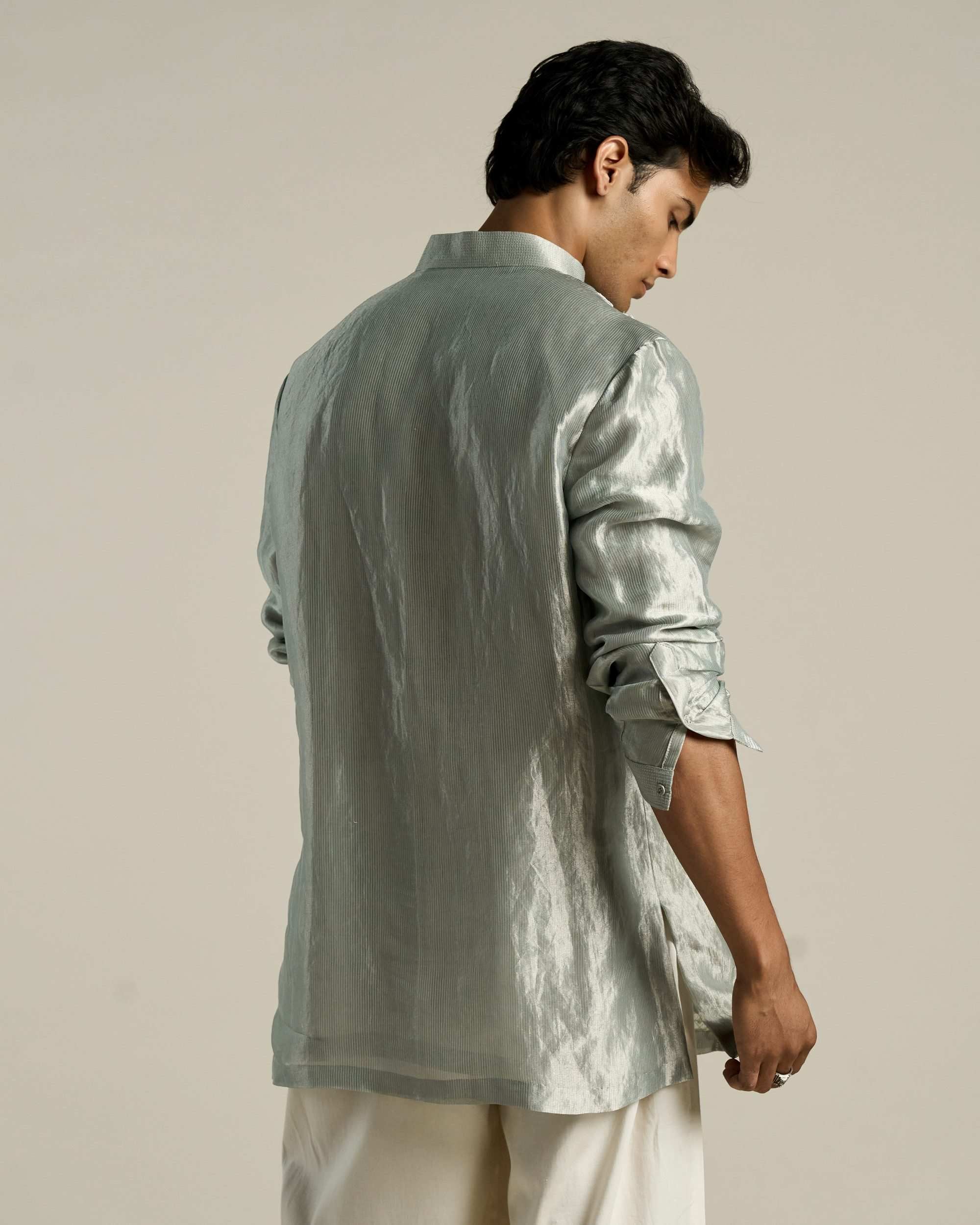 Palm Jharokha Tissue Kurta