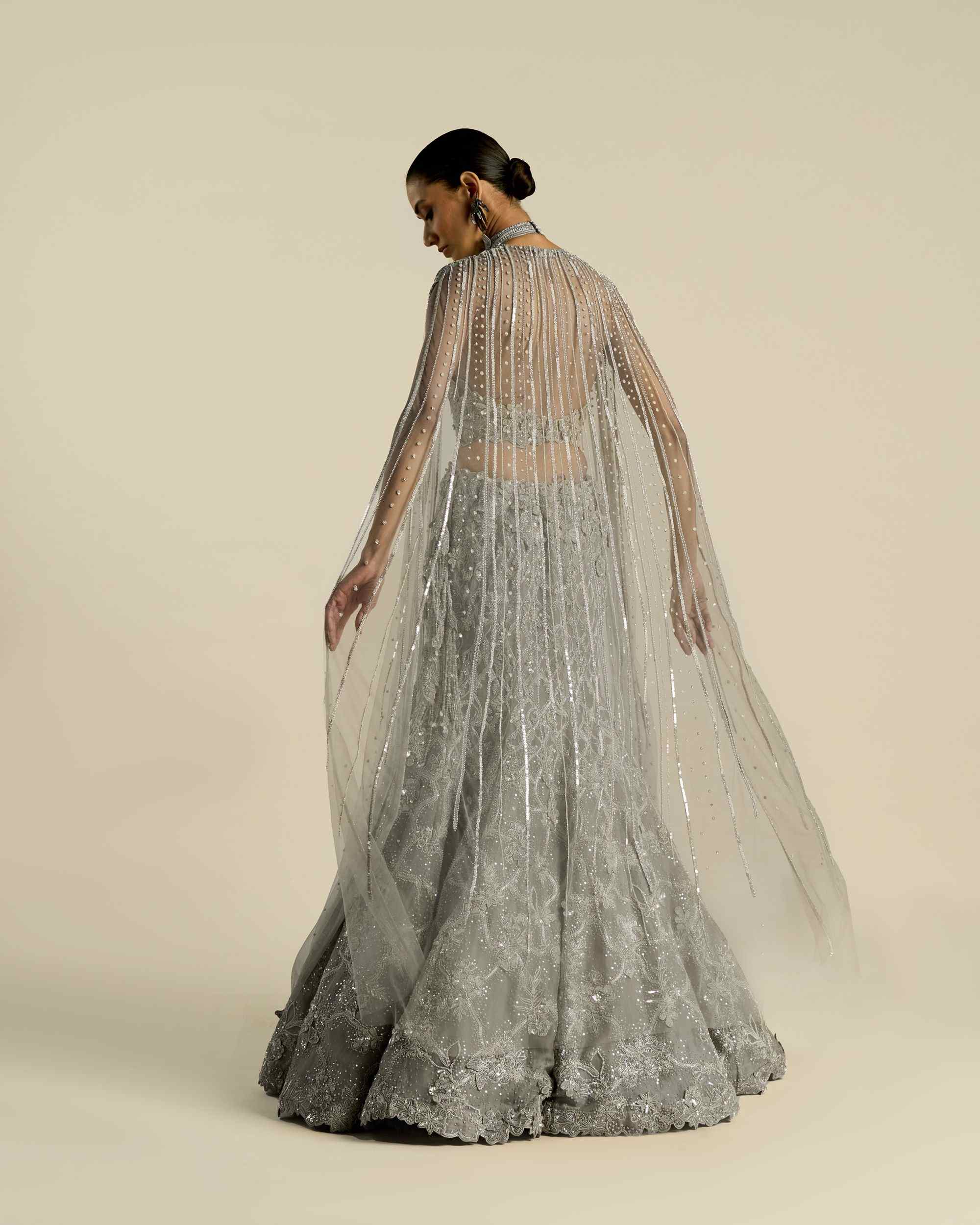 Botanical Jharokha Fishtail Lehenga Set