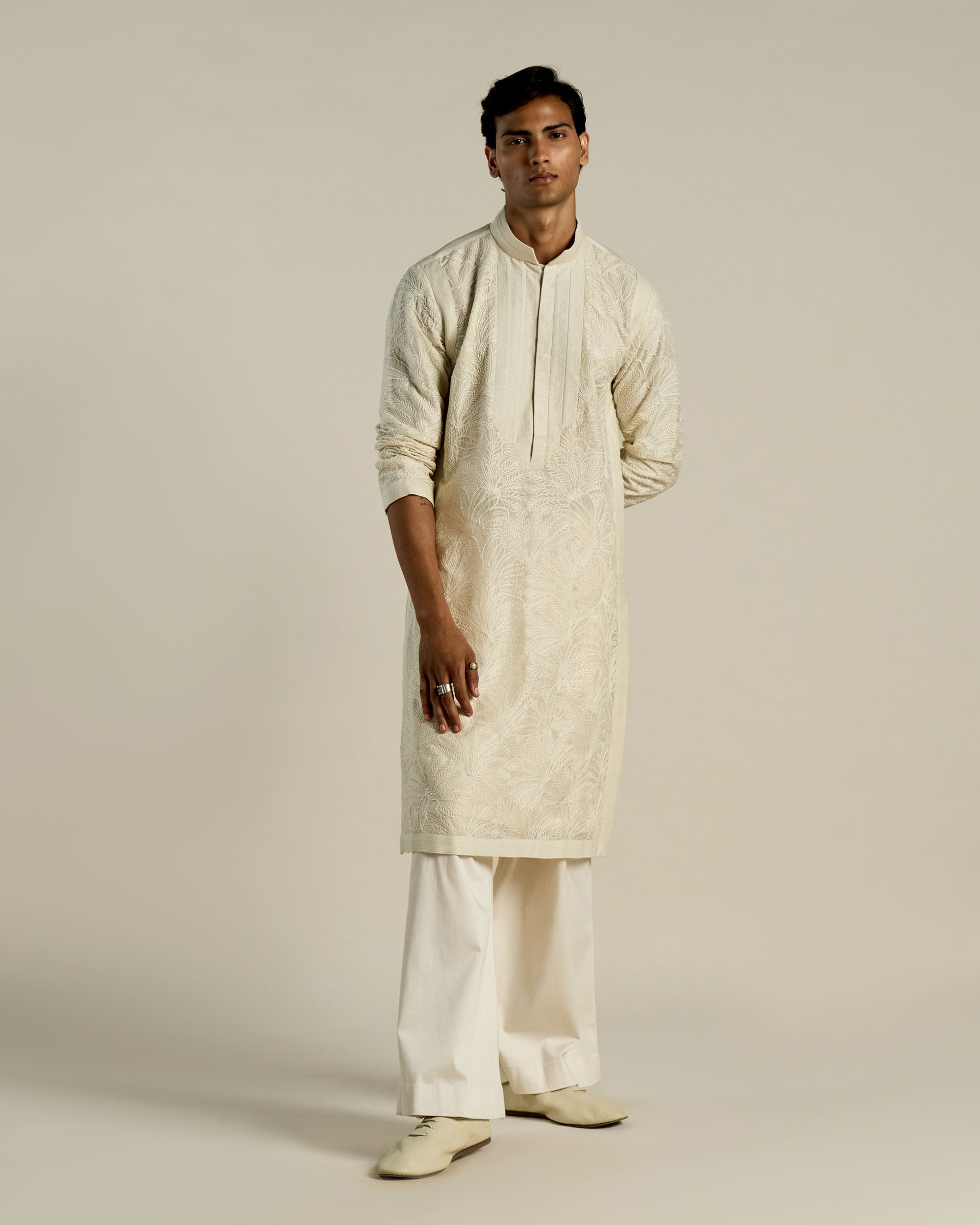 Palm Foliage Kurta Set
