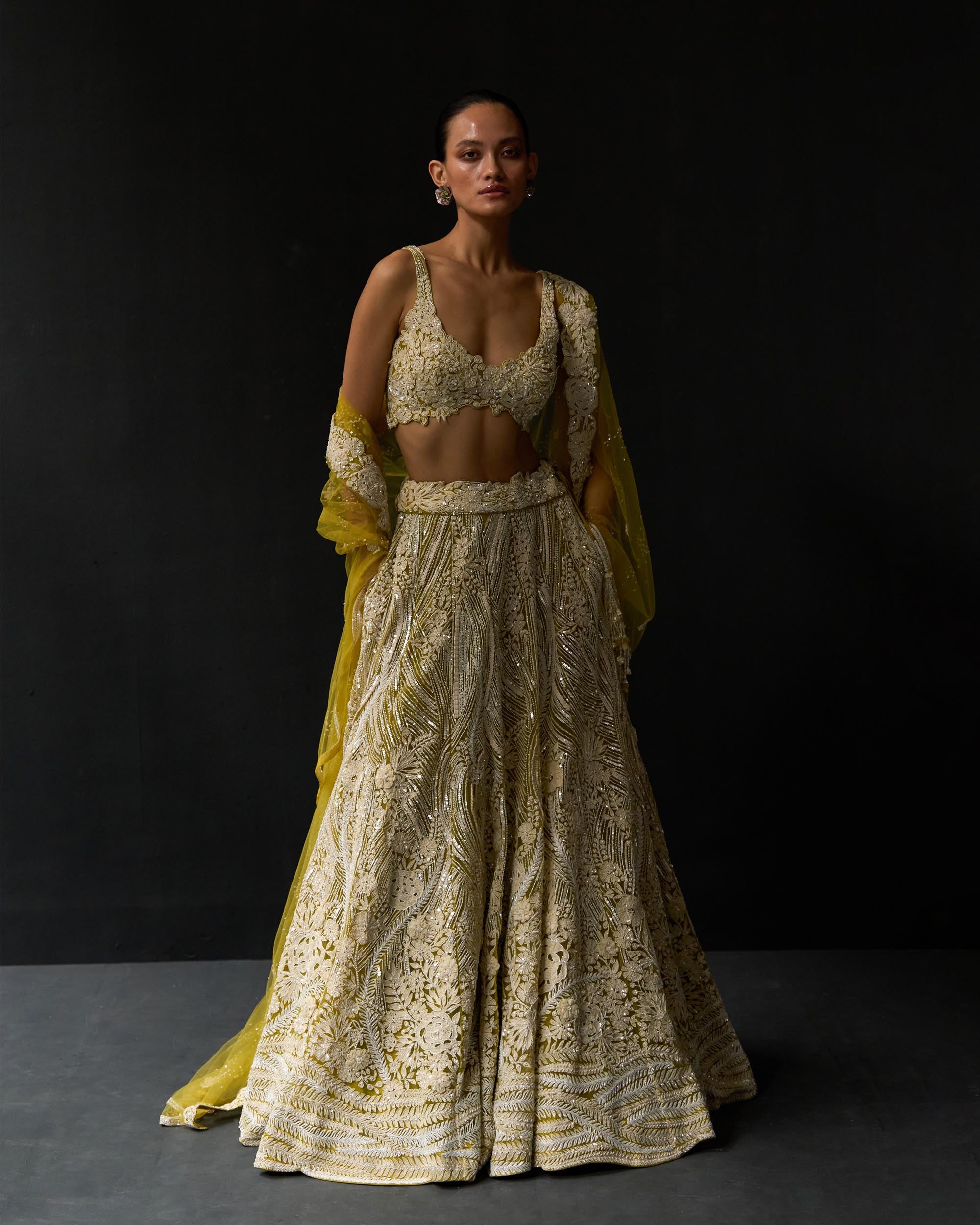 Wave Petal Aquatic Lehenga Set