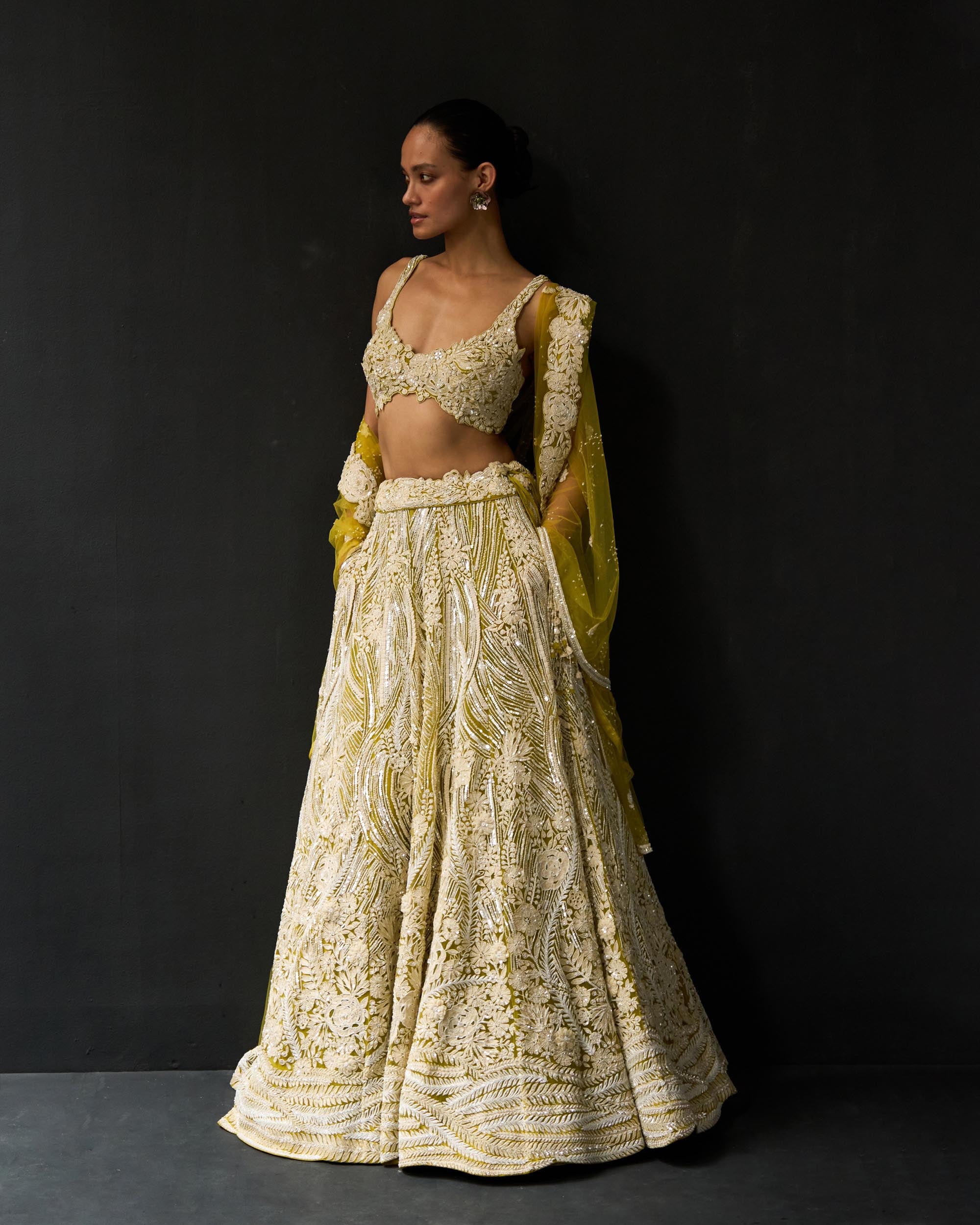 Wave Petal Aquatic Lehenga Set