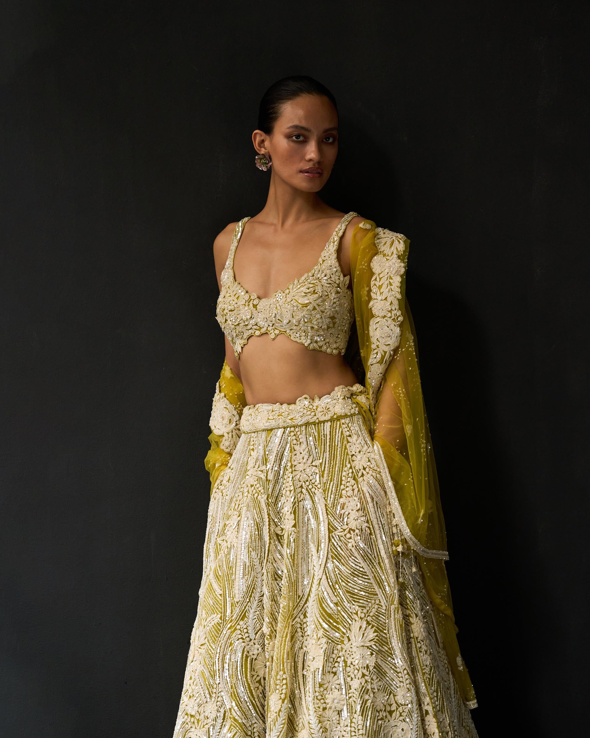 Wave Petal Aquatic Lehenga Set