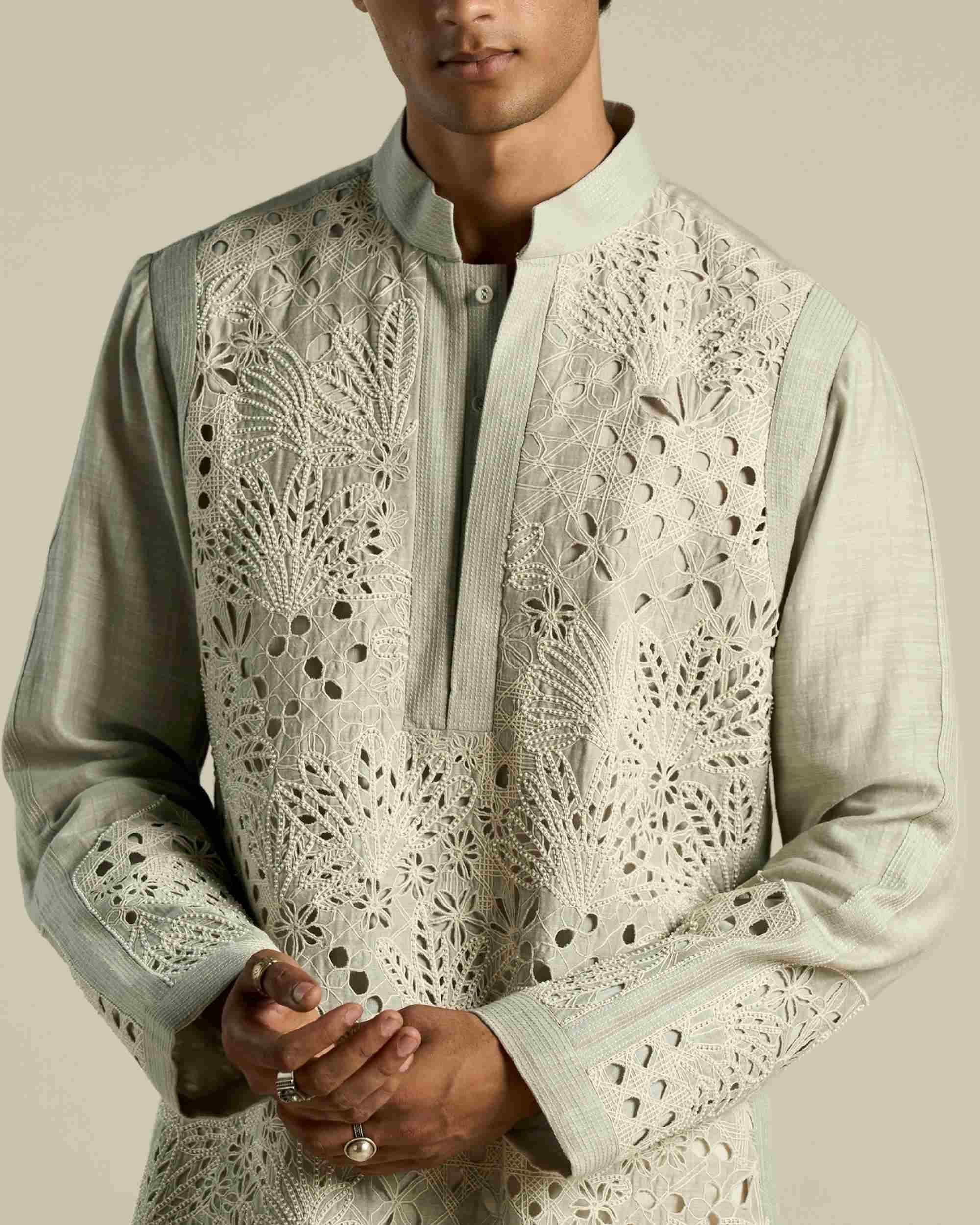 Palm Garden Cutwork Kurta Set