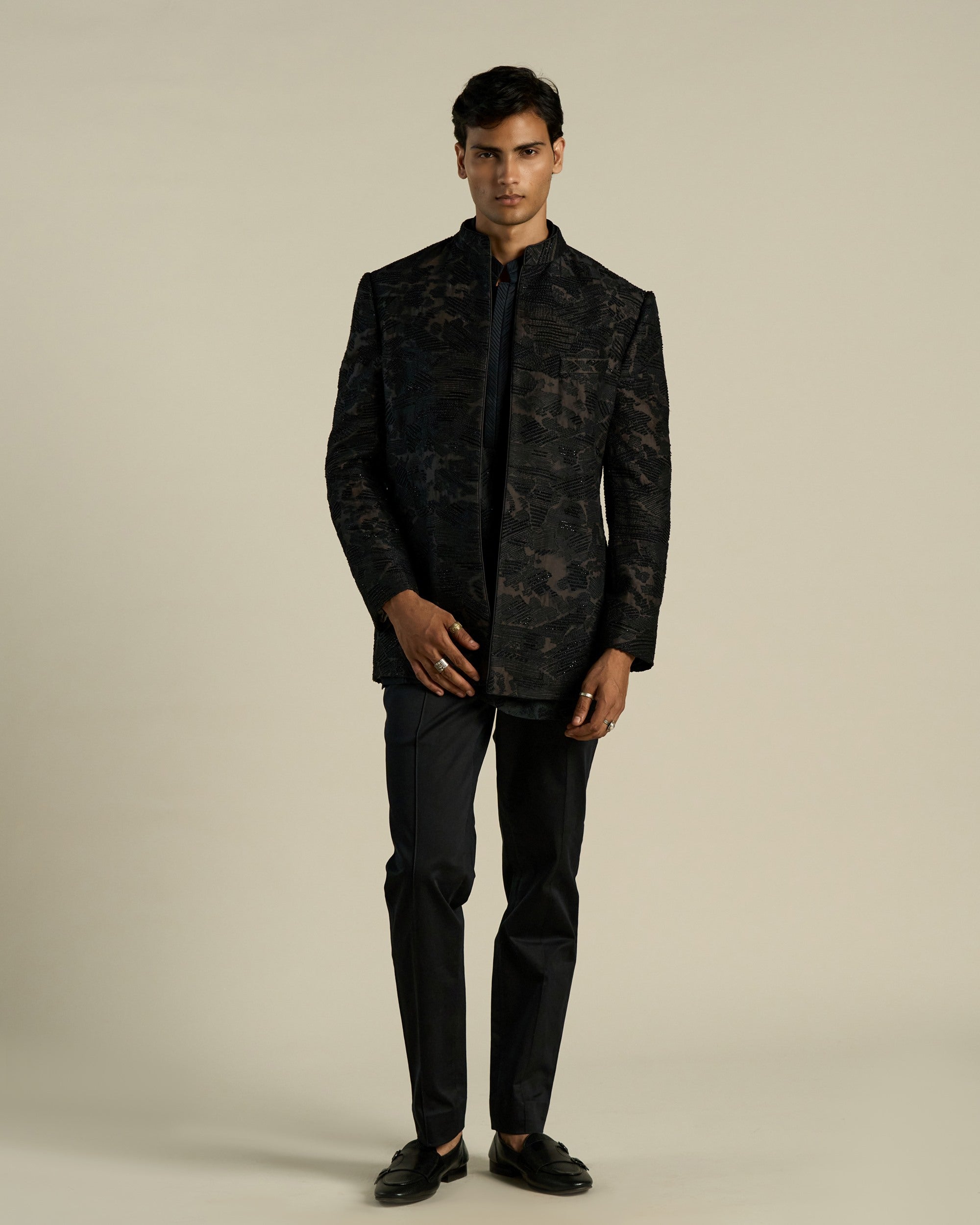 Cloudline Embroidered Bandhgala