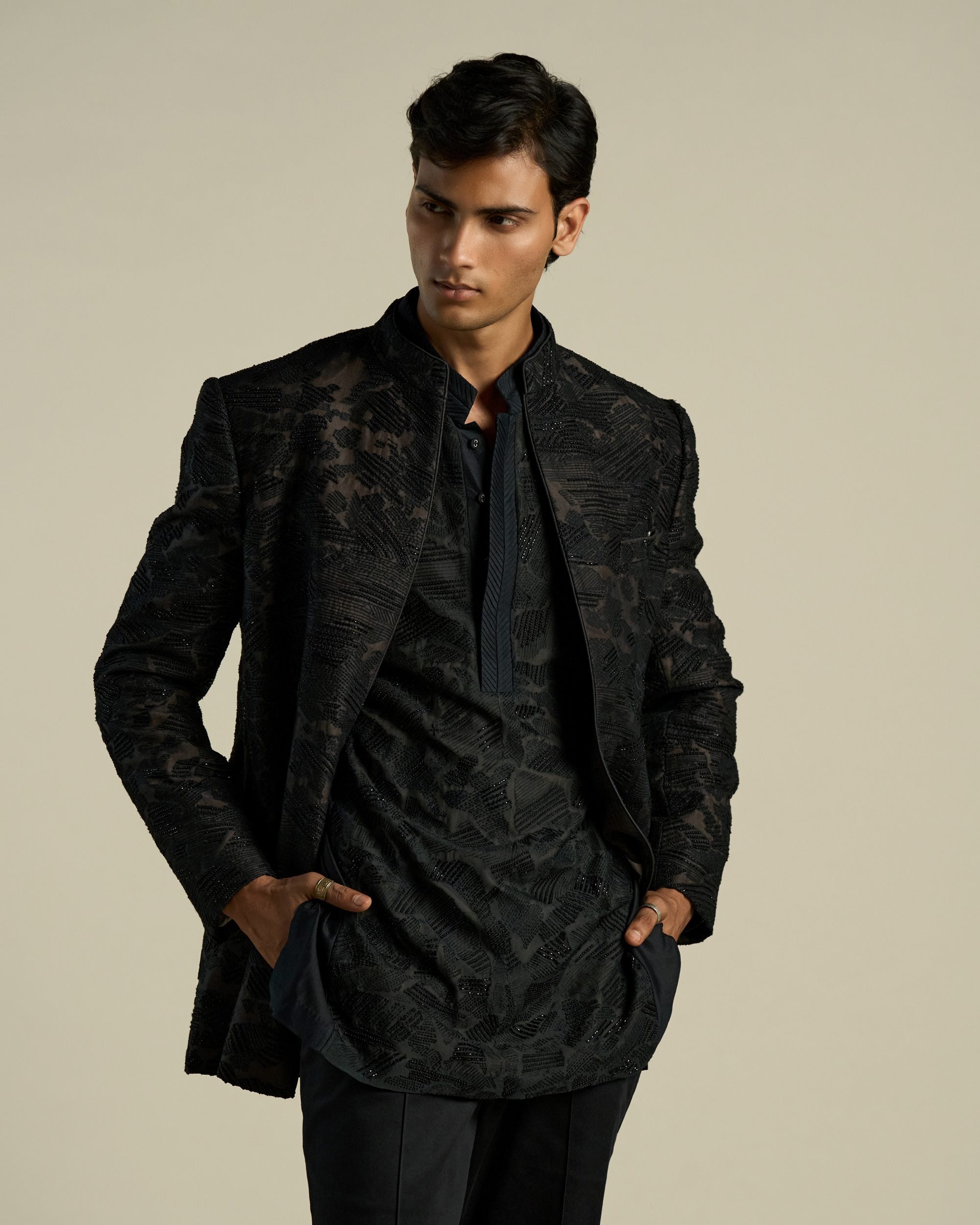 Cloudline Embroidered Bandhgala