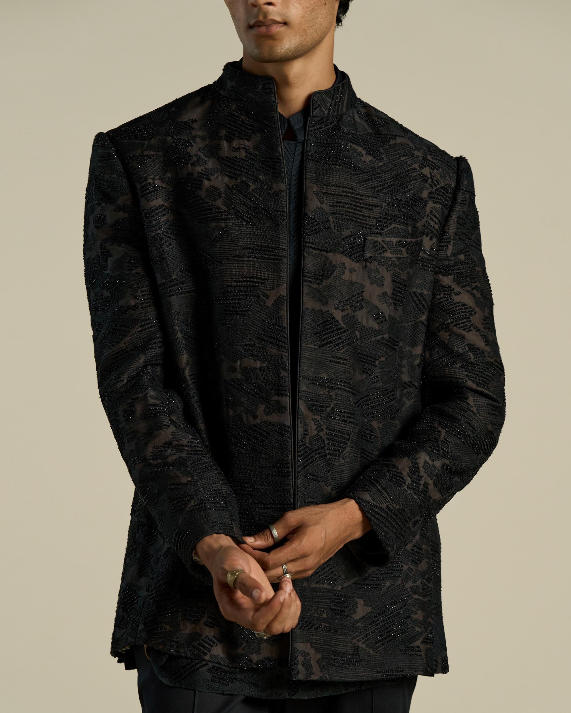 Cloudline Embroidered Bandhgala