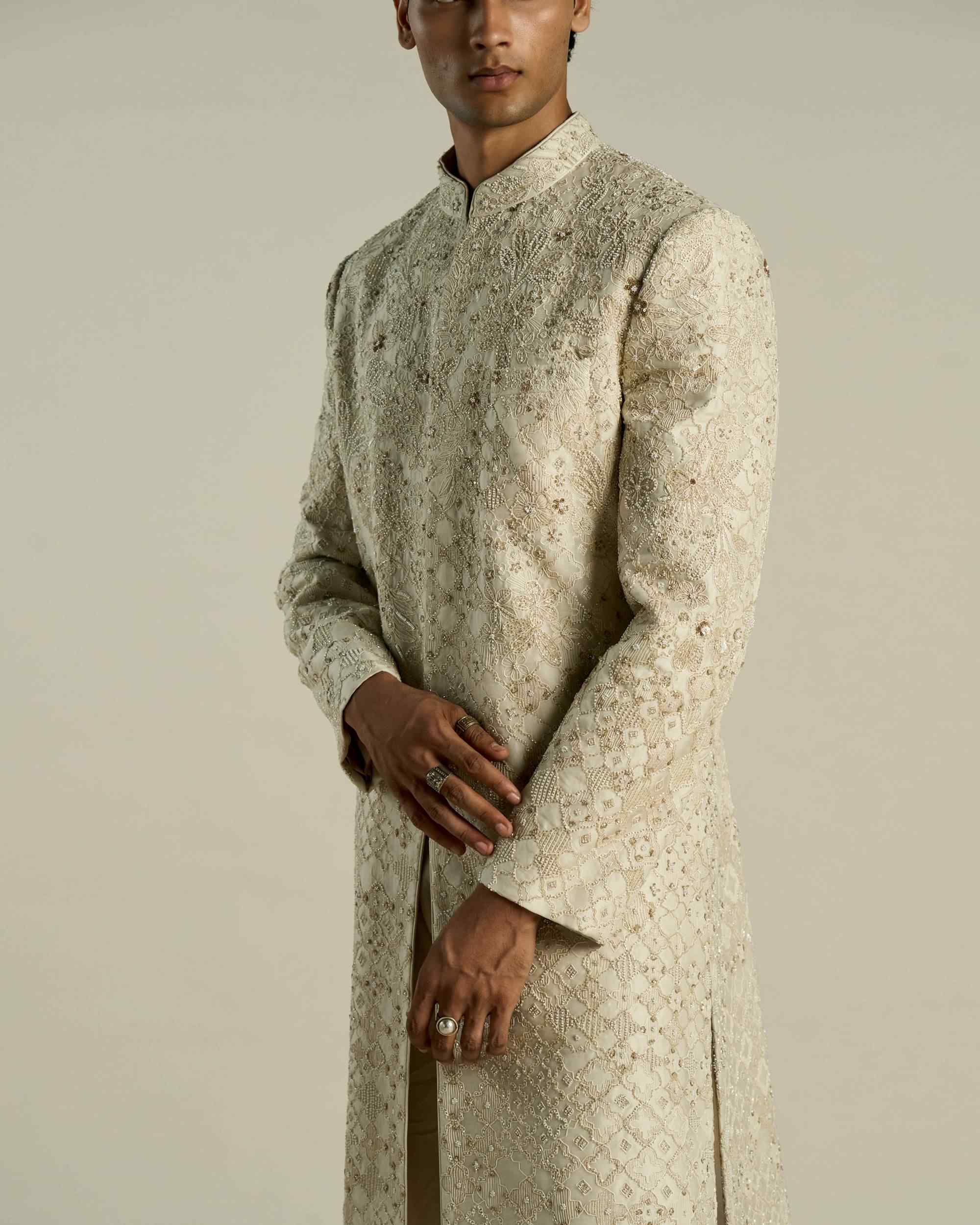 Floral Jharokha Sherwani