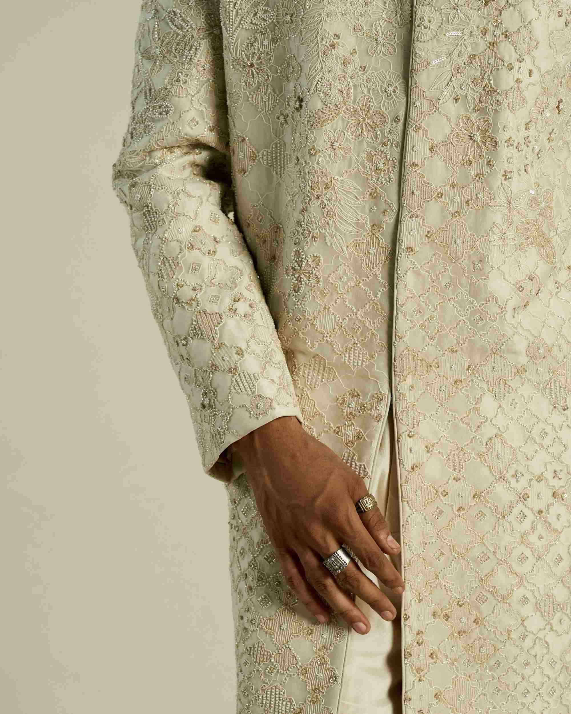 Floral Jharokha Sherwani