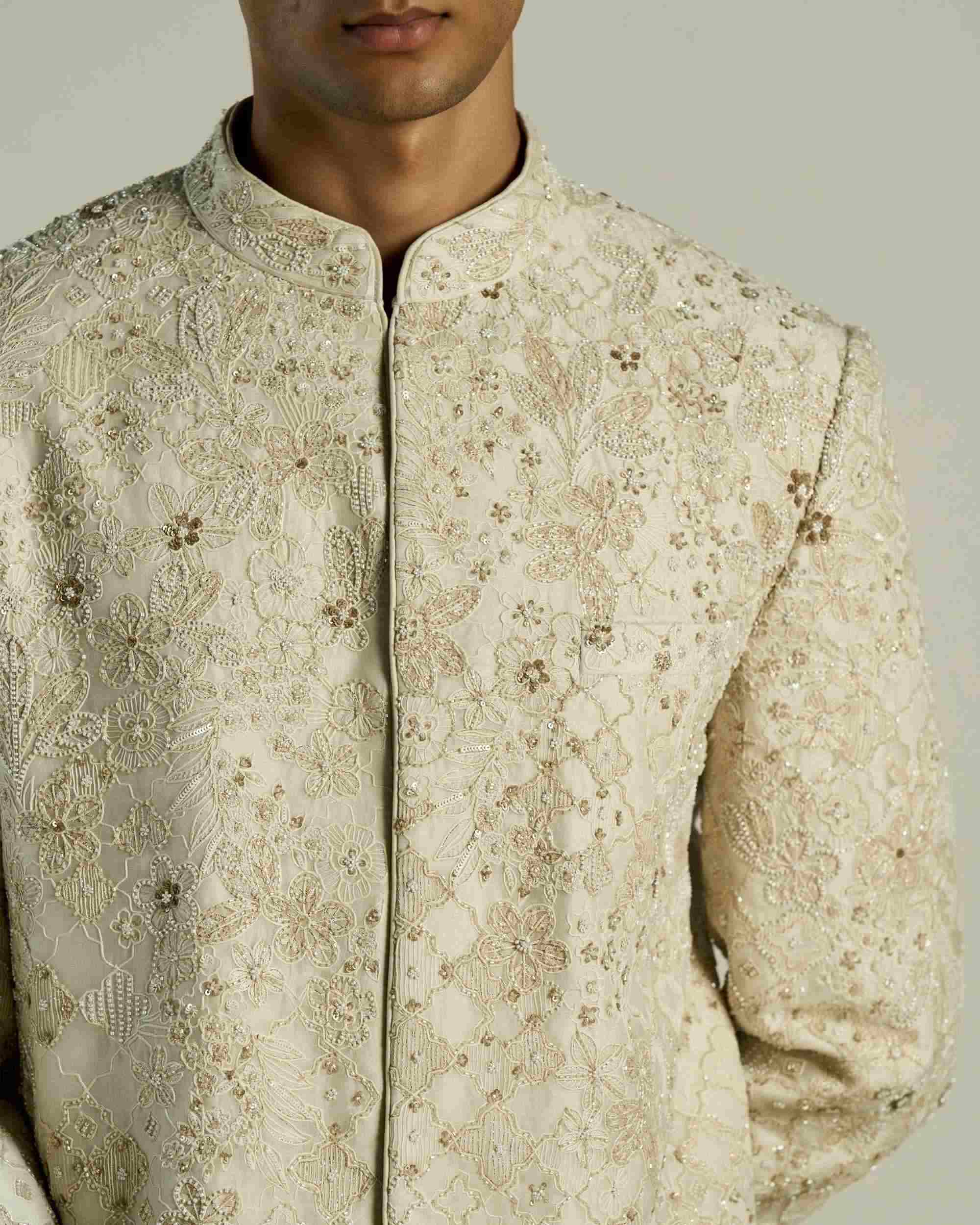 Floral Jharokha Sherwani