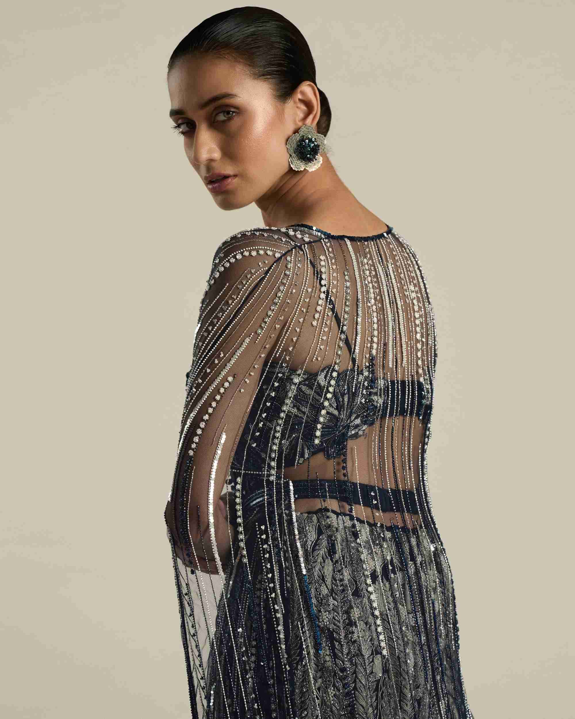 Wave Chevron Lehenga Set