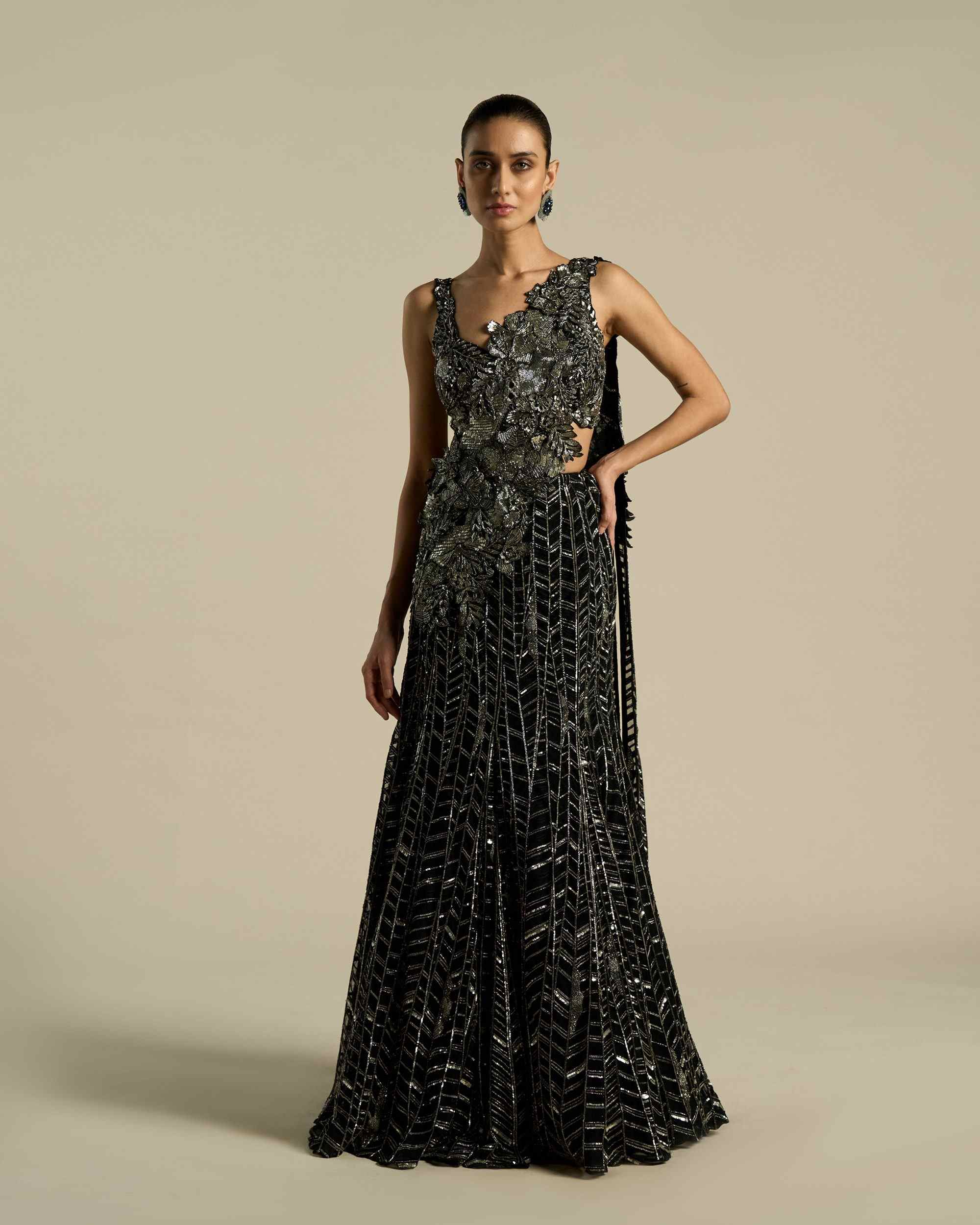 Chevron Island Lehenga Saree