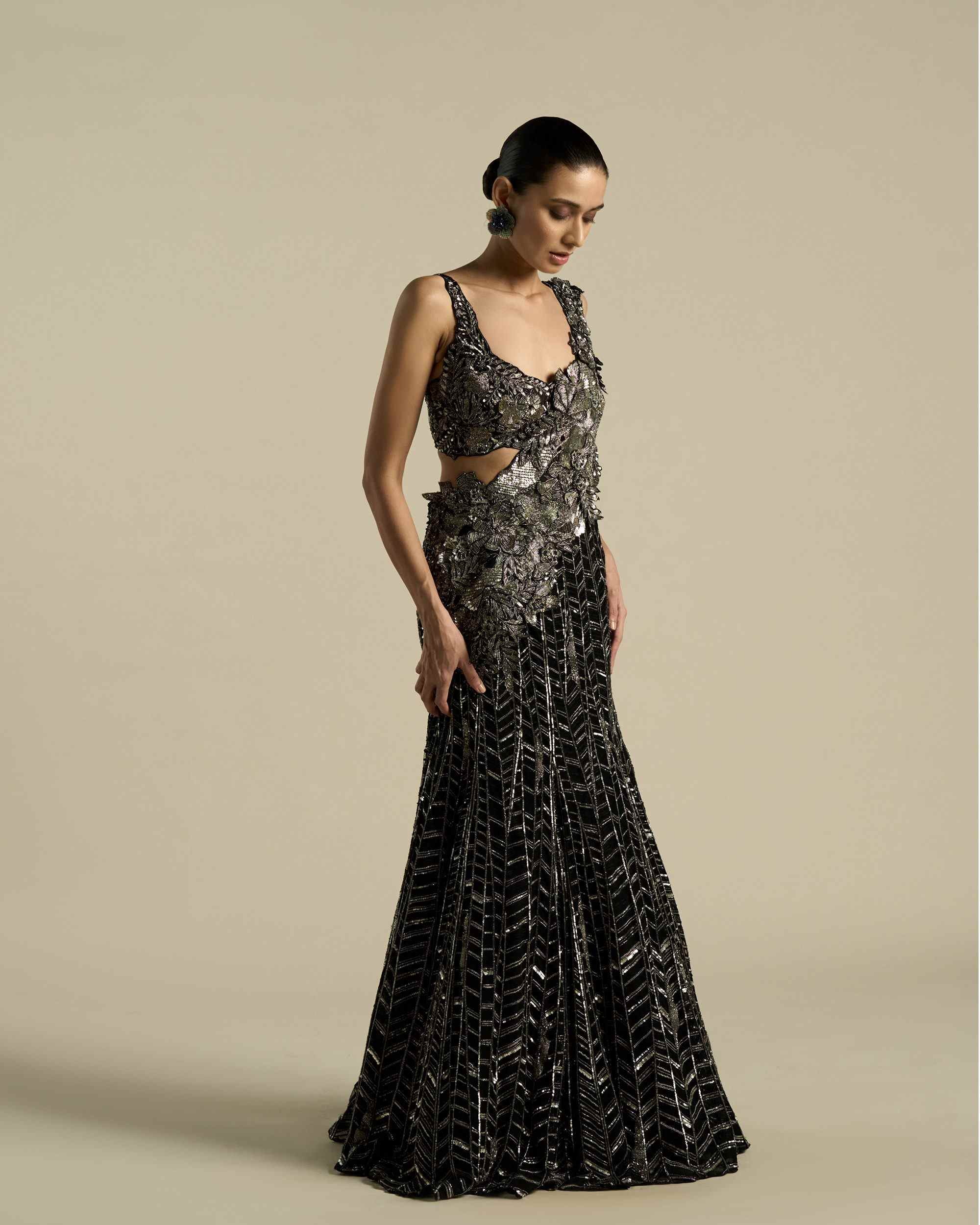 Chevron Island Lehenga Saree