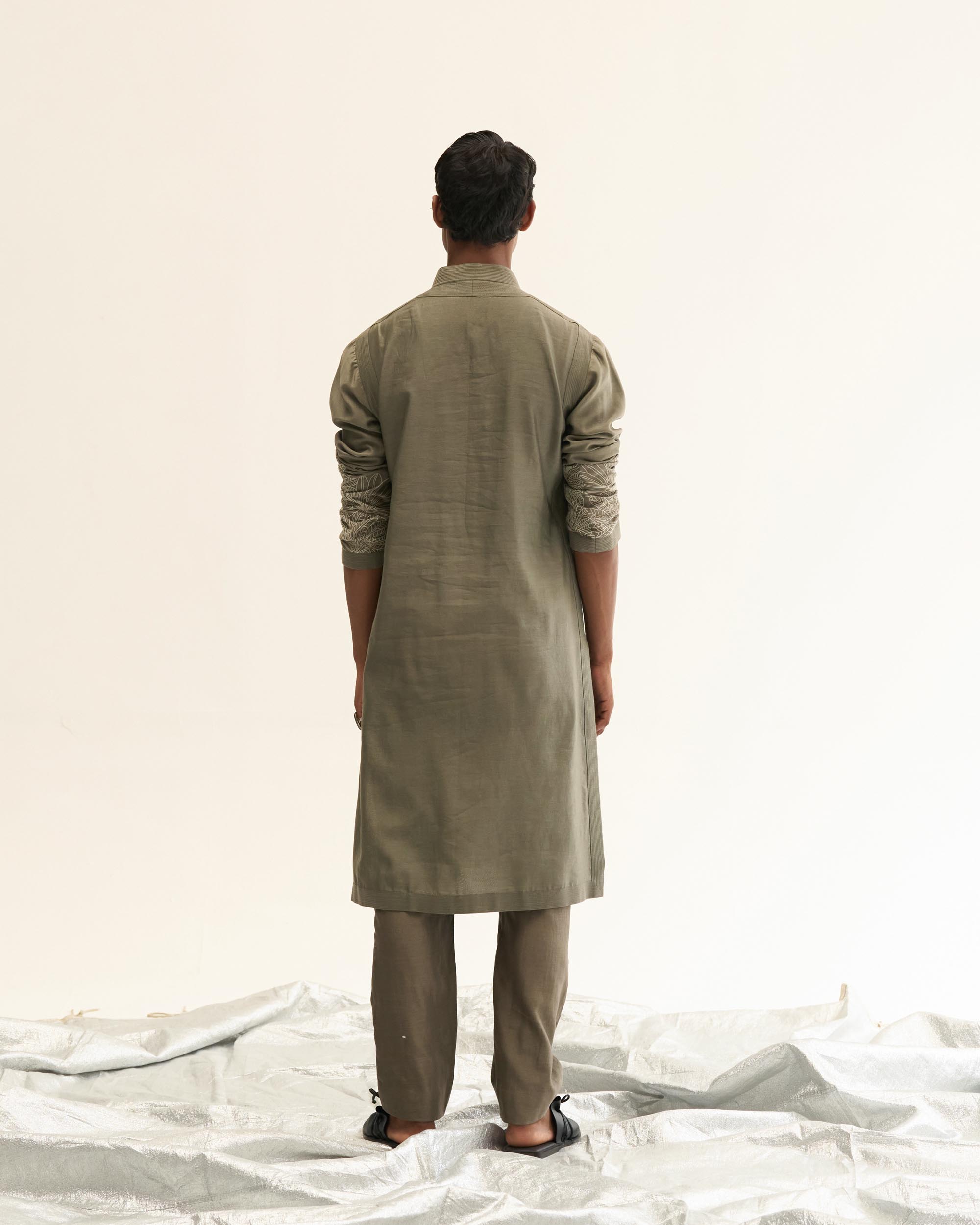 Palm foliage Kurta Set